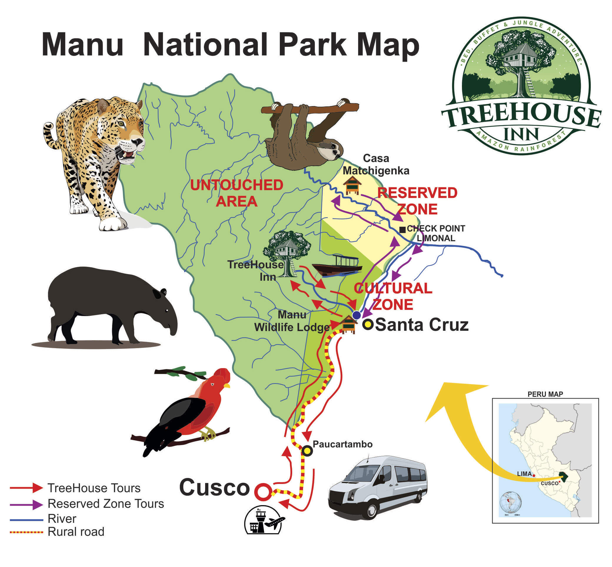 Manu National Park Map